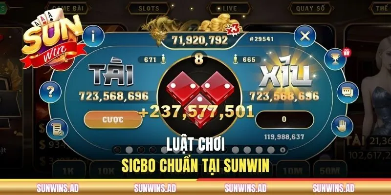 Tài Xỉu Đổi Thưởng - Hướng Dẫn Đặt Cược Đơn Giản, Dễ Thắng 2 Luật chơi sicbo chuẩn tại SUNWIN